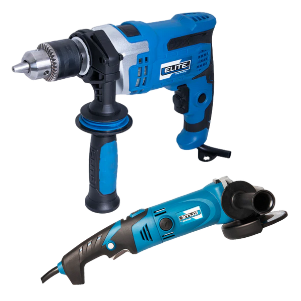 Elite® Electric Angle Grinder + Hammer Drill 800W