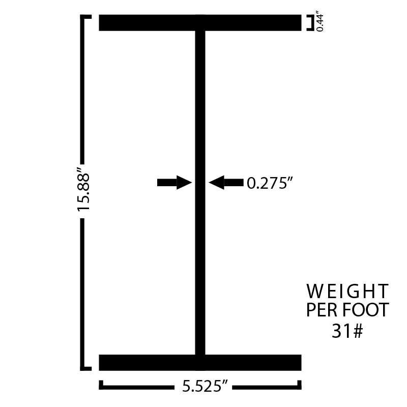 Black Steel Wide Flange Beam - Steel and Pipes Inc.