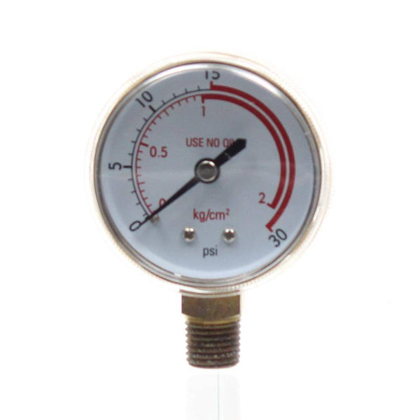 Redline Low Pressure Gauge 2.5" x 30# - Steel and Pipes Inc.