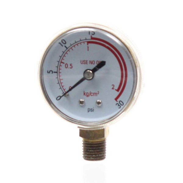 Redline Low Pressure Gauge 2.5" x 30# - Steel and Pipes Inc.