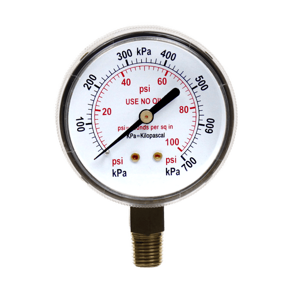 Low Pressure Gauge 2.5" x 200# - Steel and Pipes Inc.