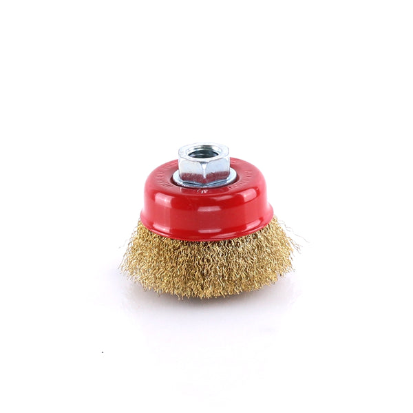Brown Crimped Brush Wire Cup - Steel and Pipes Inc.