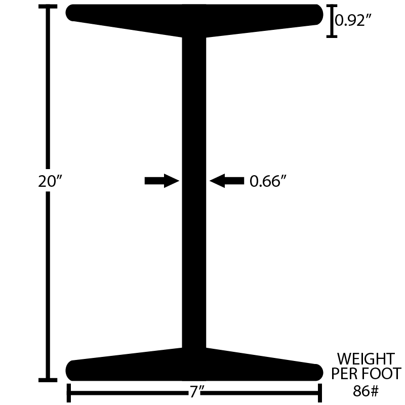 Black Steel I Beam - Steel and Pipes Inc.